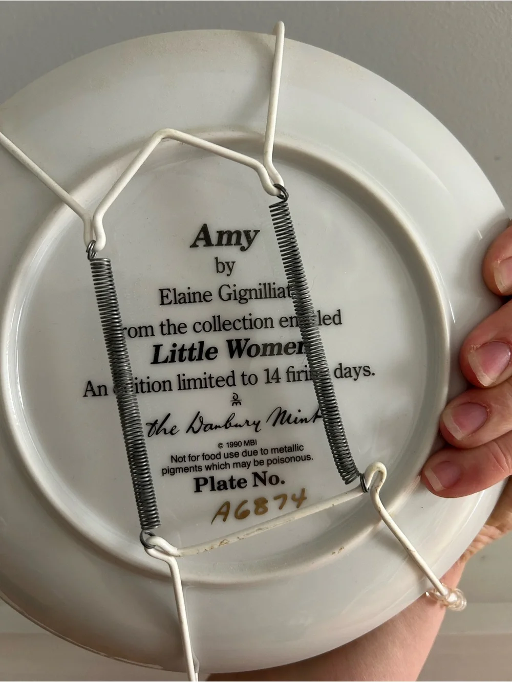 Danbury Mint Little Women Collector Plates Set of 5 Meg Jo Beth Amy Wedding 1990